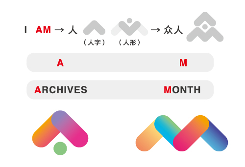 檔案月logo設計說明示意