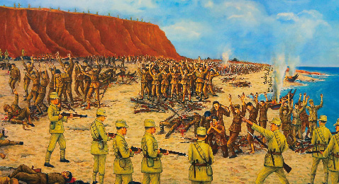 國軍將共軍逼退至北山斷崖，獲得勝利(金門國家公園管理處提供)