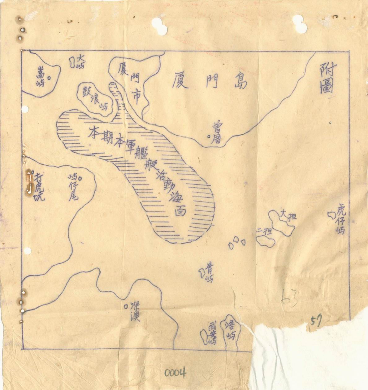 廈門至金門行動區域圖