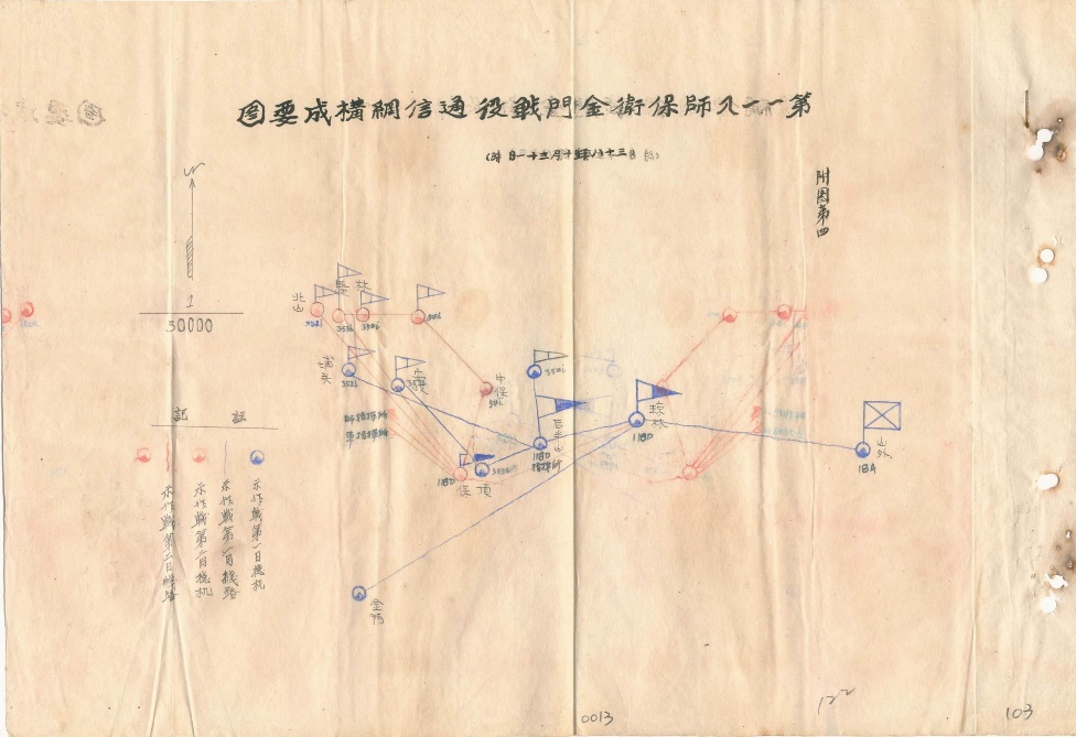第118師保衛金門戰役通信網構成要圖