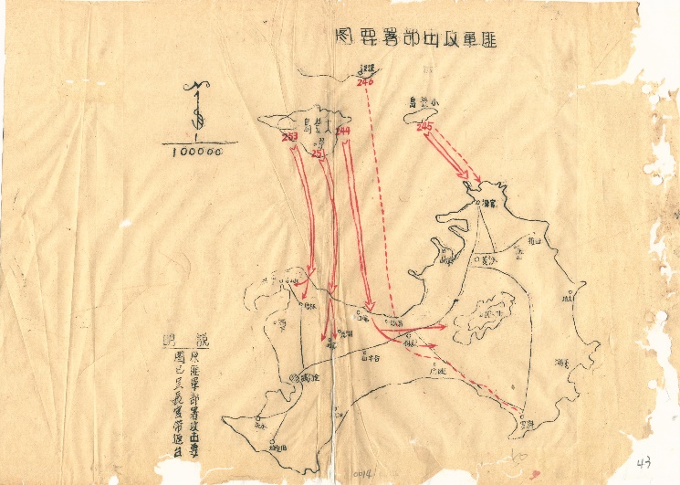 匪軍攻擊部署要圖